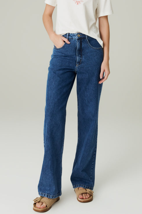 CALCA JEANS BAGGY MÉDIO